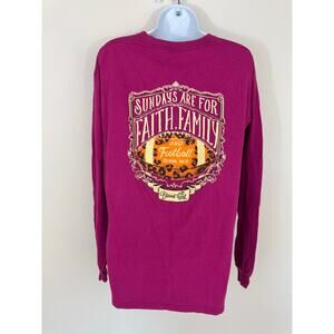Blessed Girl Faith Family Football Long Sleeve Shirt Size L